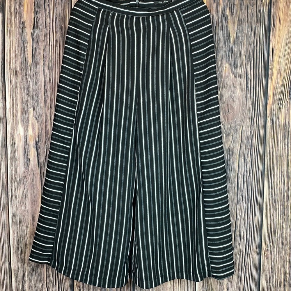 Doe & Rae Wide Leg Cropped Palazzo Culottes Pants